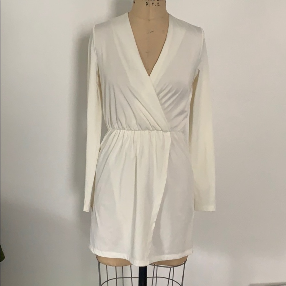 White mini dress. Perfect for brides.